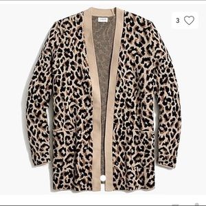 JCrew open front leopard cardigan